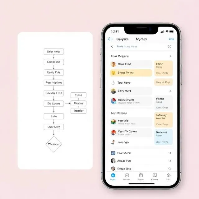 user flow UI UX
